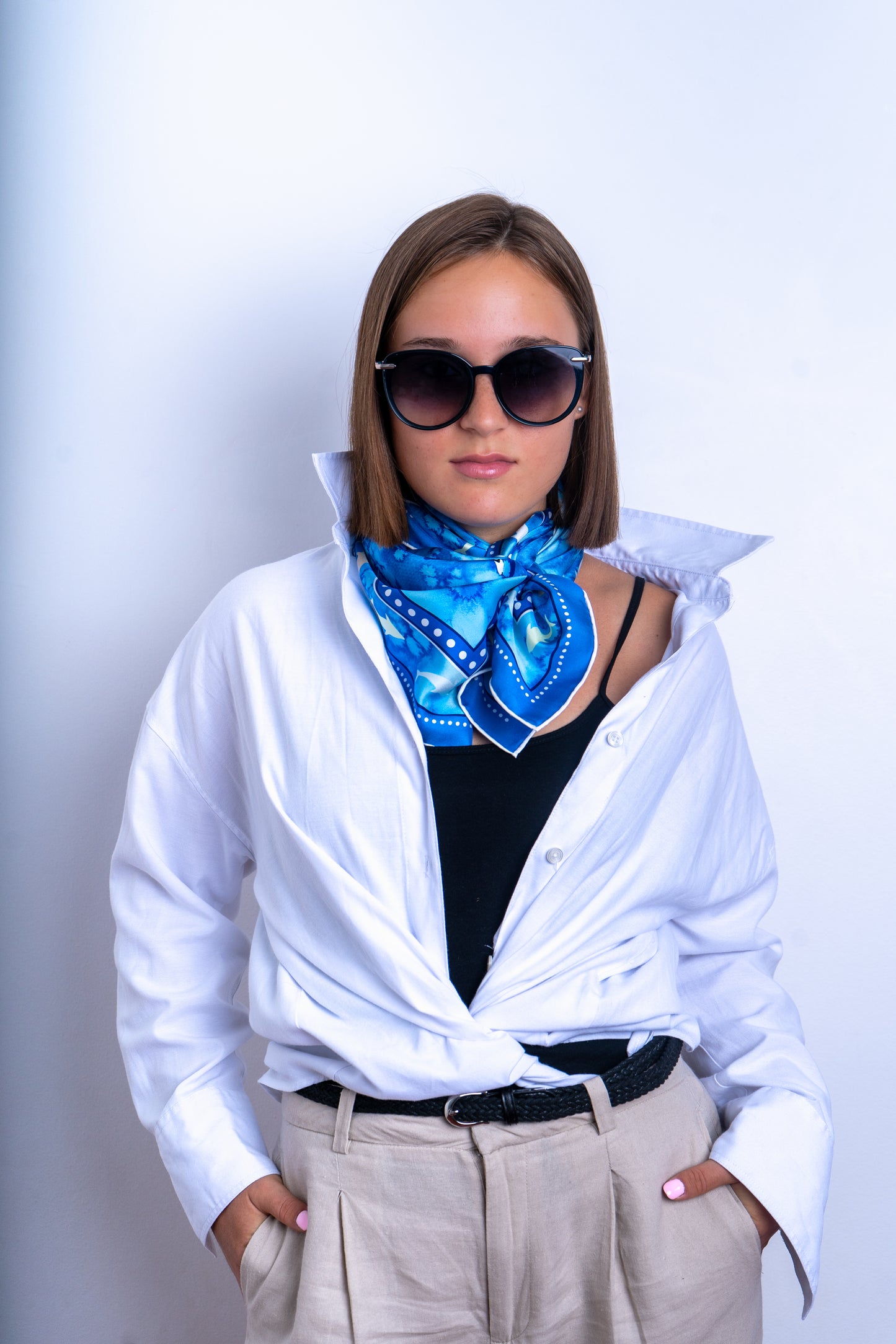 🌊 Foulard en soie “Souffle de la mer” — Édition limitée 🌊