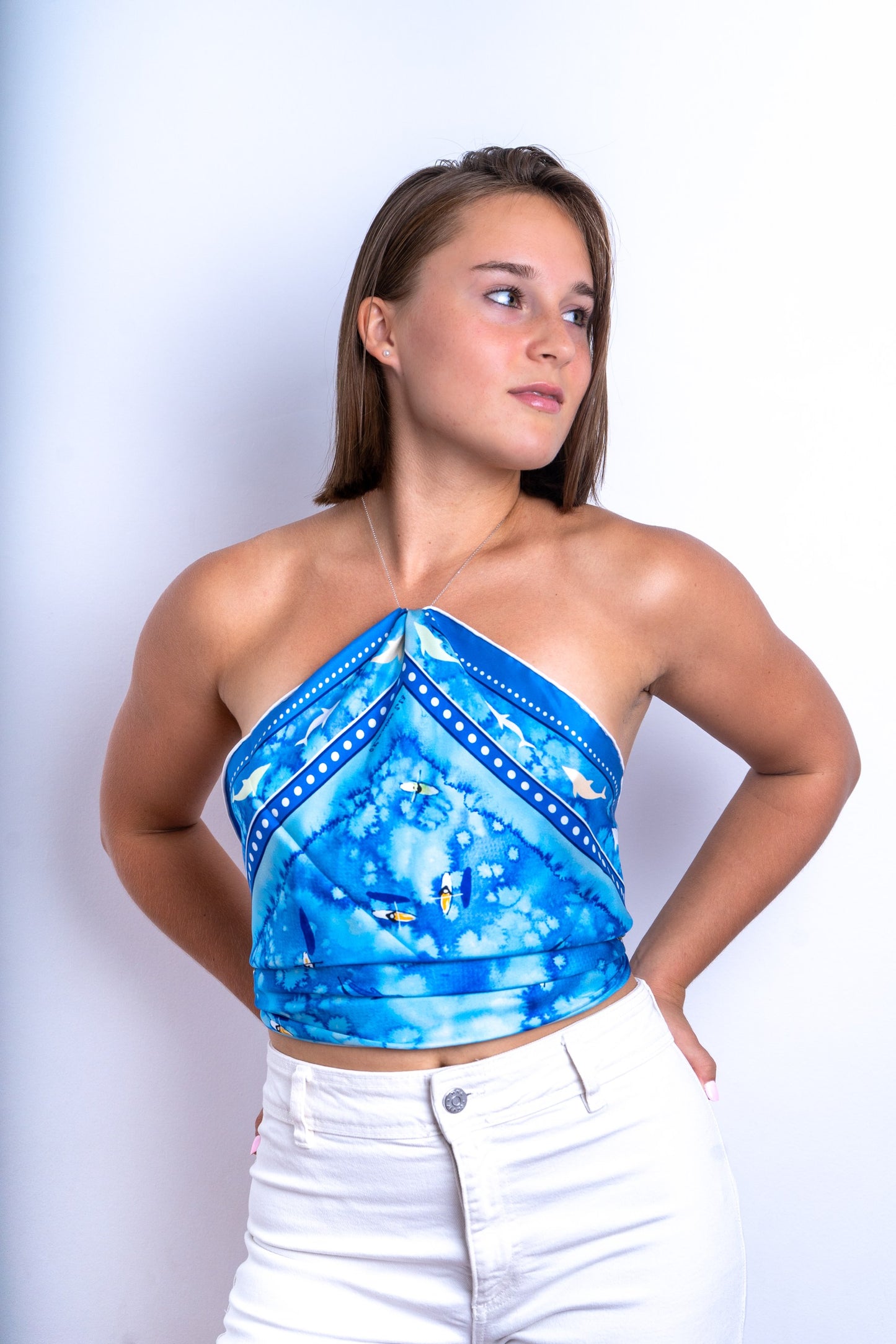 🌊 Foulard en soie “Souffle de la mer” — Édition limitée 🌊