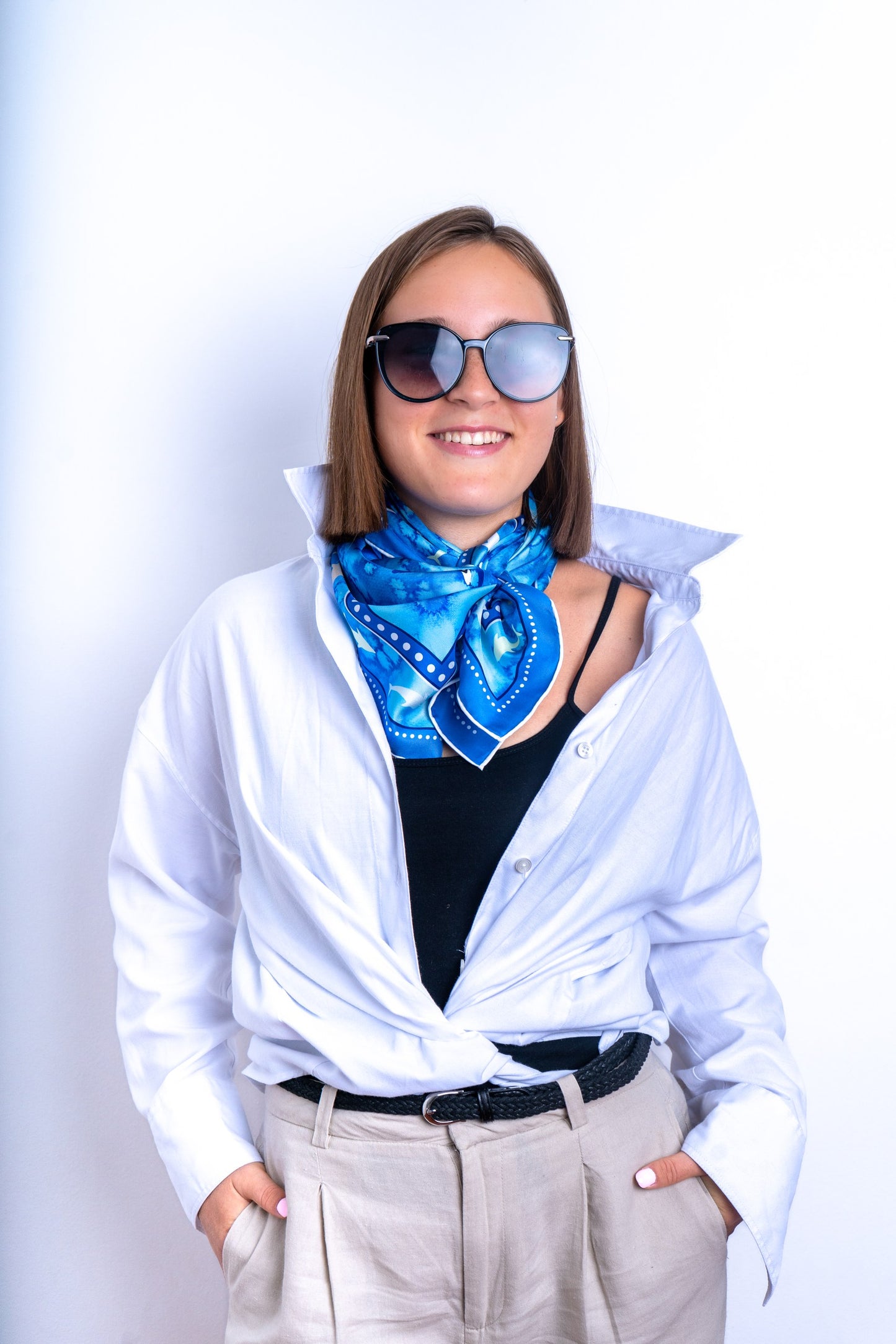 🌊 Foulard en soie “Souffle de la mer” — Édition limitée 🌊